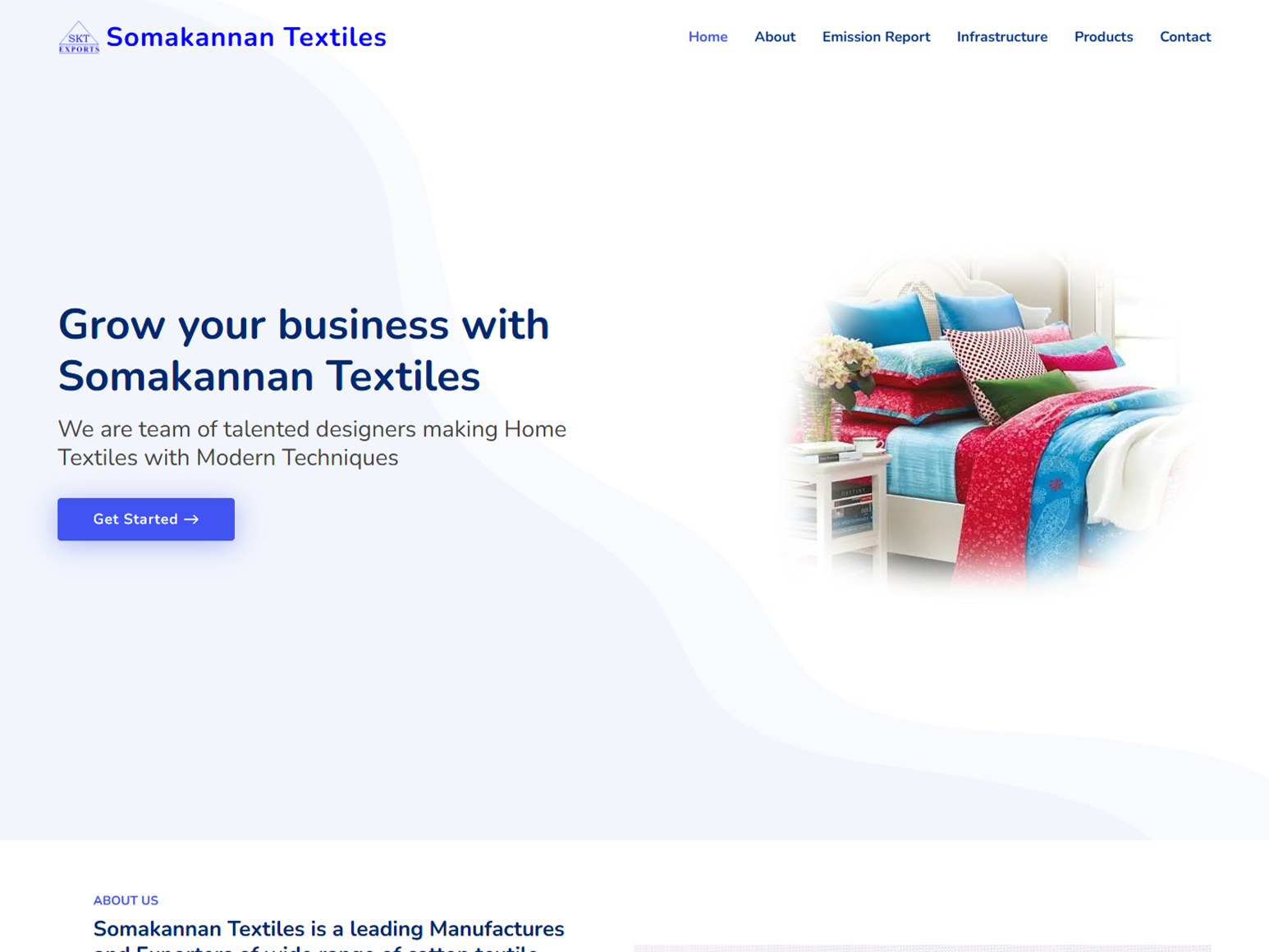 Somakannan Textiles Website � Modern Textile Business Website Design