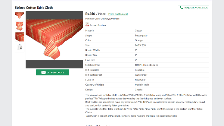 Real Textiles Website